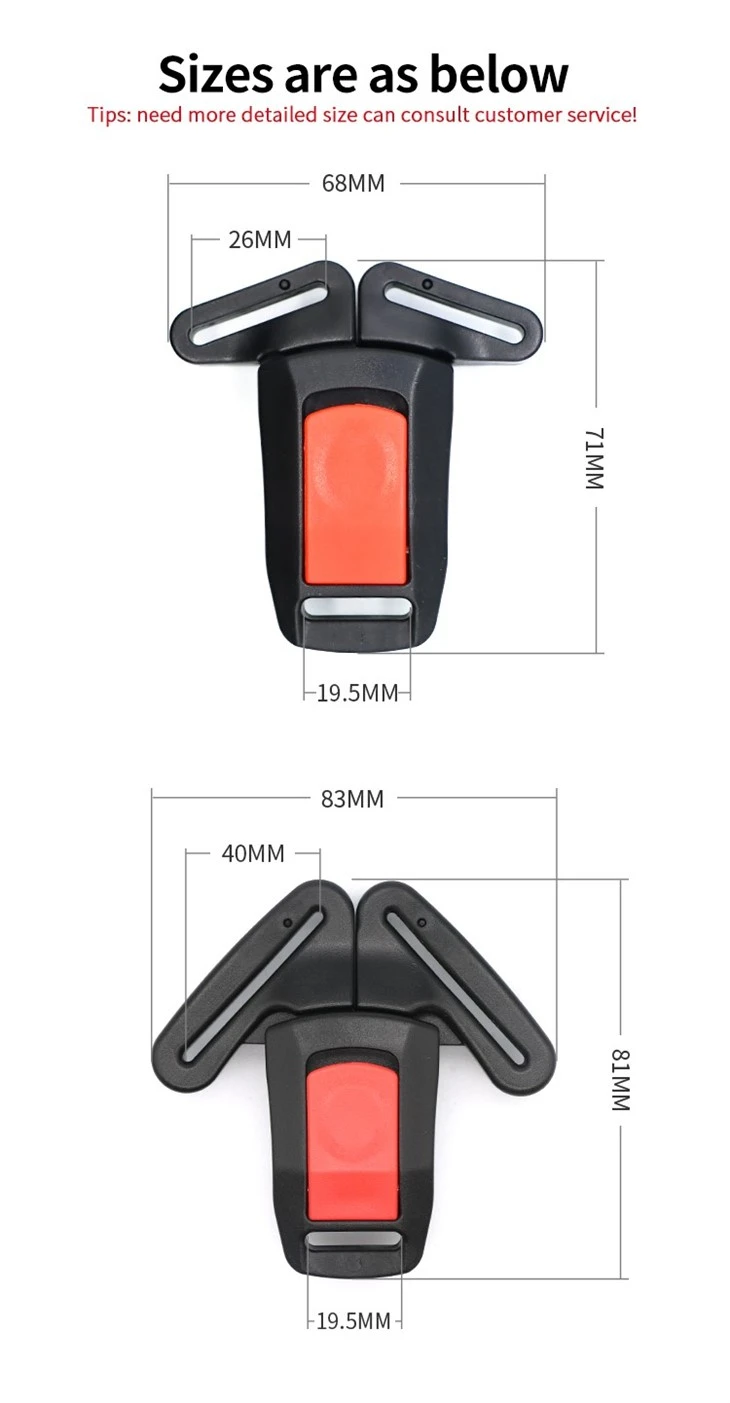 Three Point Stroller Safety Seat Buckle